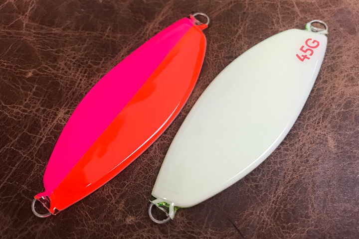 サーモンスプーン45/55 バックグロー ハーフパッションピンクオレンジ