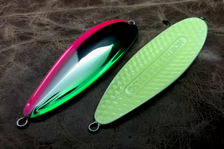 フィッシュバルスプーン バックグロー グリーンピンク