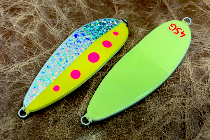 フィッシュバルスプーン バックグロー ハーフイエローピンクドット