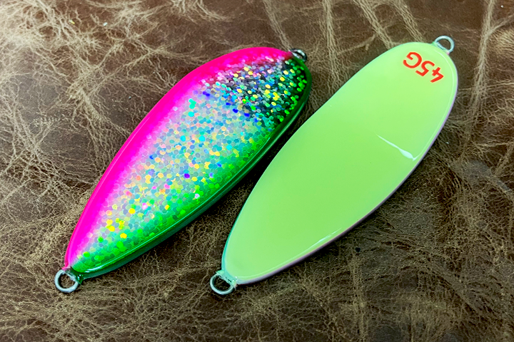 フィッシュバルスプーン バックグロー グリーンピンク