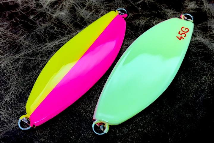 サーモンスプーン65 ホロバブル バックグロー ハーフ イエローパッションピンク