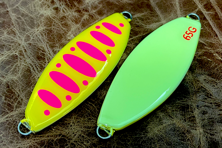 サーモンスプーン65 バックグローピンクパーマークイエロー