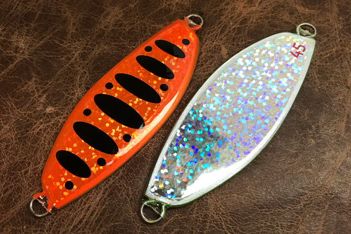 サーモンスプーン４５/５５　ホロスパークル パーマーク オレンジ