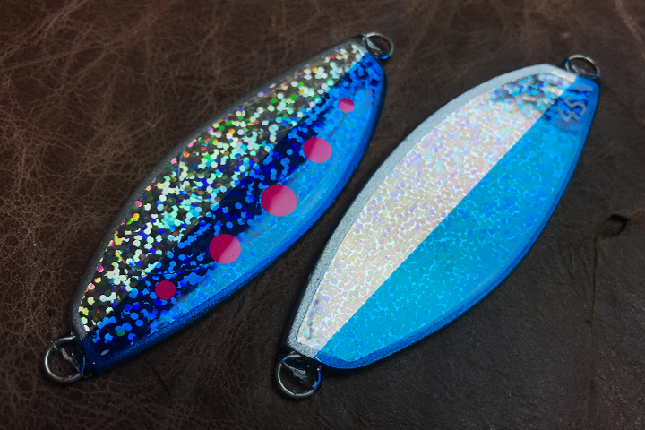 サーモンスプーン４５/５５　ハーフブルーピンクドット