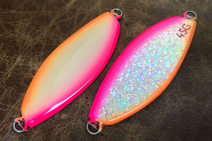 サーモンスプーン45/55 フロントグロー ダブルピンクオレンジ