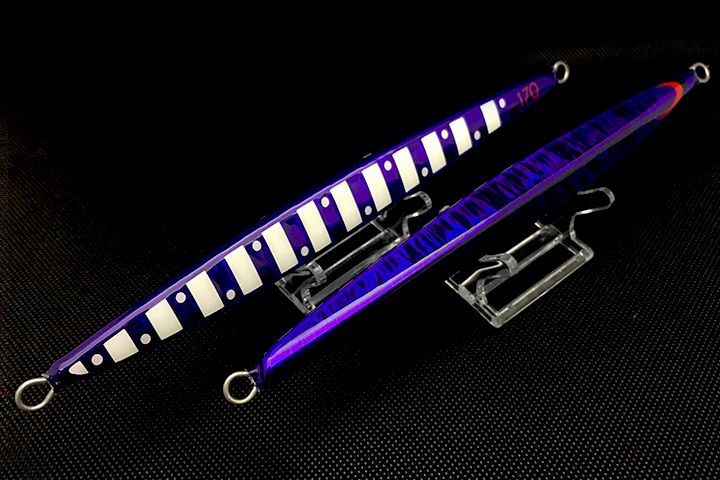 ピアス ホログラム ゼブラトドットグローフルパープル