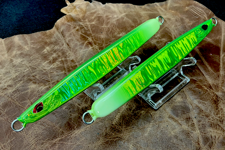 ディアン太刀魚150 ホログラム グローテイル チャートグリーンピンク